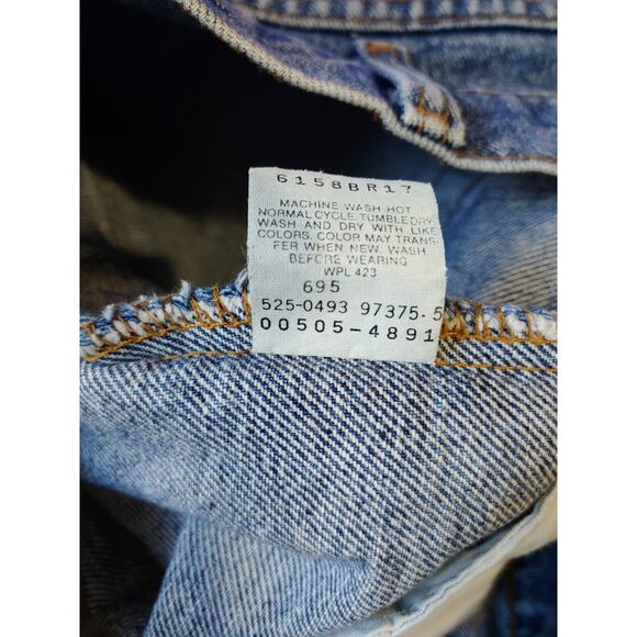 Vintage Mens levi 505 Size 36 Black batwing - Picture 5 of 5